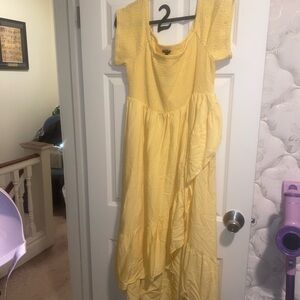 Torrid Yellow Textured Dress